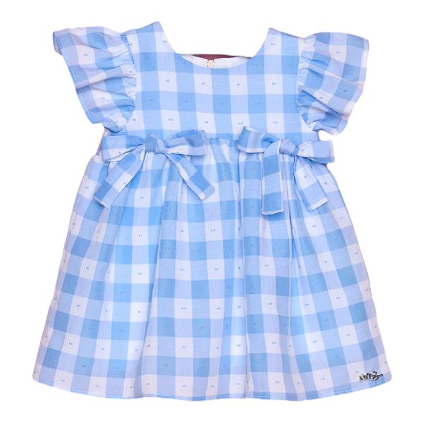 VESTIDO MON SUCRÉ bEBÊ XADREZ AZUL PITANGUEIRA 3125000