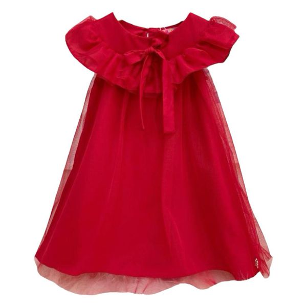 VESTIDO INFANTIL LISO VERMELHO MON SUCRÉ HAPPY TIME 3123154