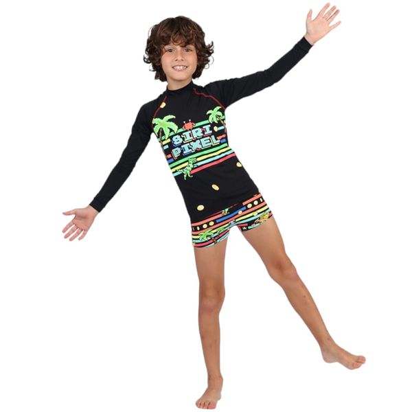 CONJ BLUSA PROTEÇÃO SOLAR E SUNGA SIRI KIDS GAME 38509 38501