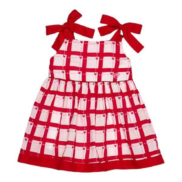 VESTIDO BABY MON SUCRÉ XADREZ VERMELHO HAPPY TIME 3125096