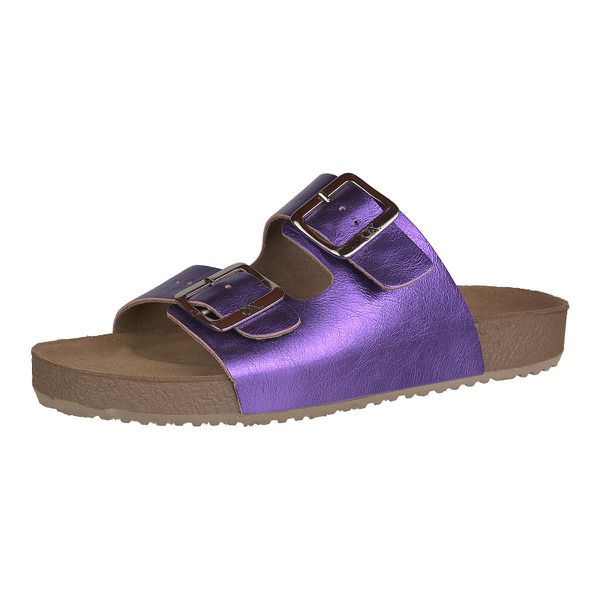 Papete Ox em Couro Metalizado Cor Violeta