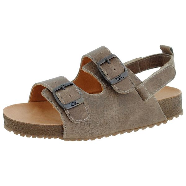 Sandália Ox Kids Couro Fossil Cor Cimento