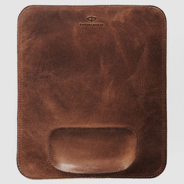 Mouse Pad em Couro Penafiel Marrom Rústico 