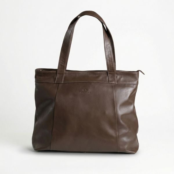 Bolsa em Couro Marrom Rústico Valência