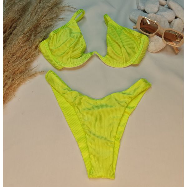 Aro W Amarelo Neon Canelado
