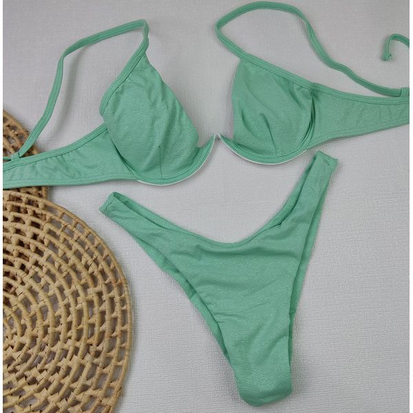 Aro W Lurex Verde Água