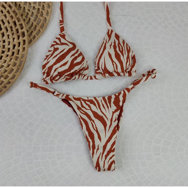 Conjunto Summer Zebra Marrom