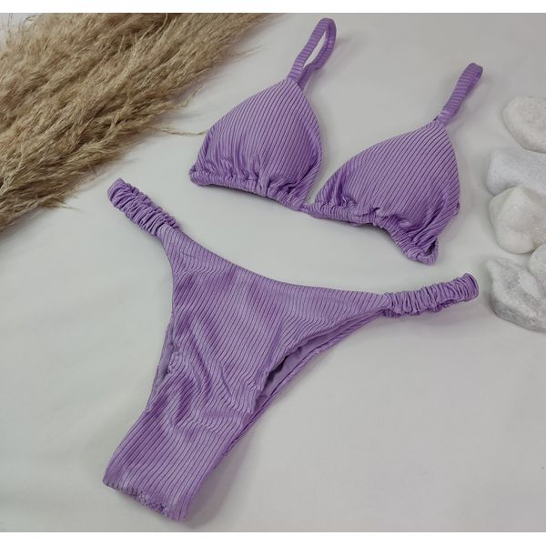 Conjunto Frufru Lavanda Canelado
