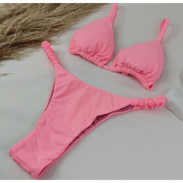 Conjunto Frufru Rosa Chiclete