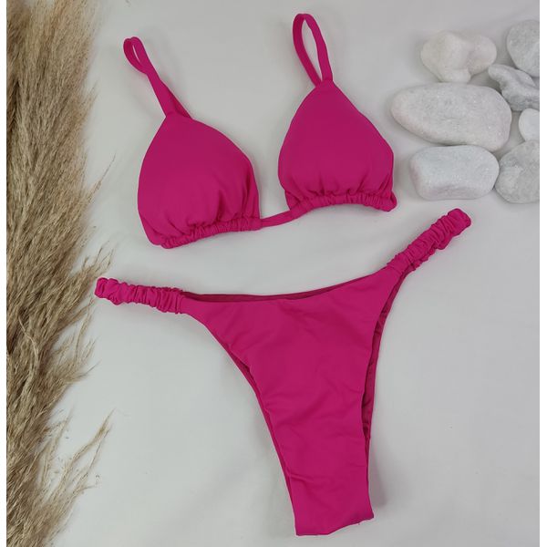 Conjunto Frufru Rosa Pink Liso