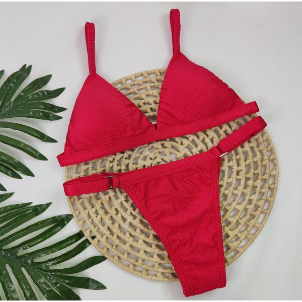 Conjunto Ivy Vermelho Canelado