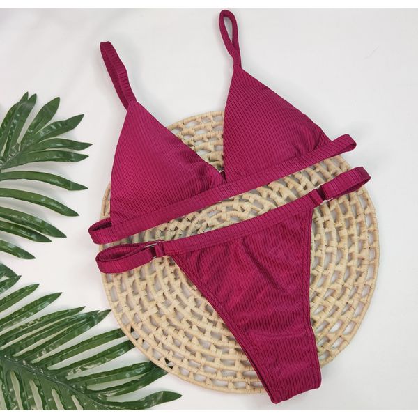Conjunto Ivy Vinho Canelado 