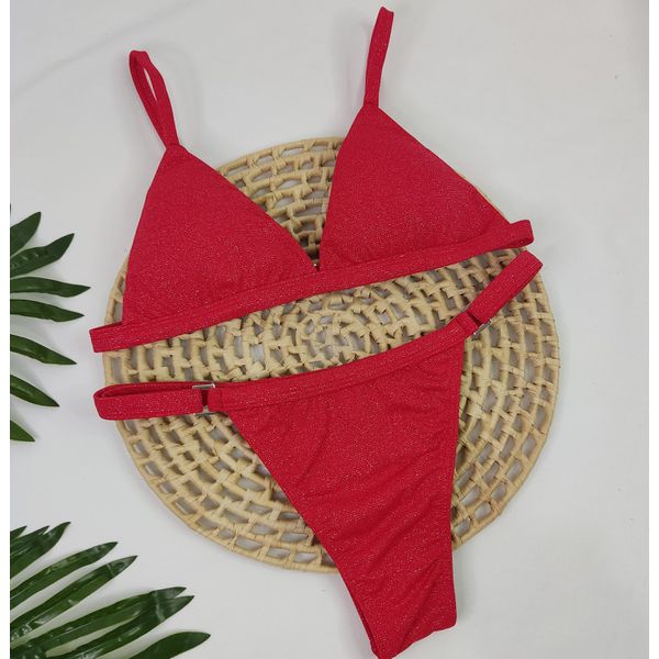 Conjunto Ivy Lurex Vermelho