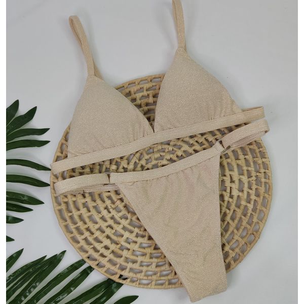 Conjunto Ivy Lurex Champagne