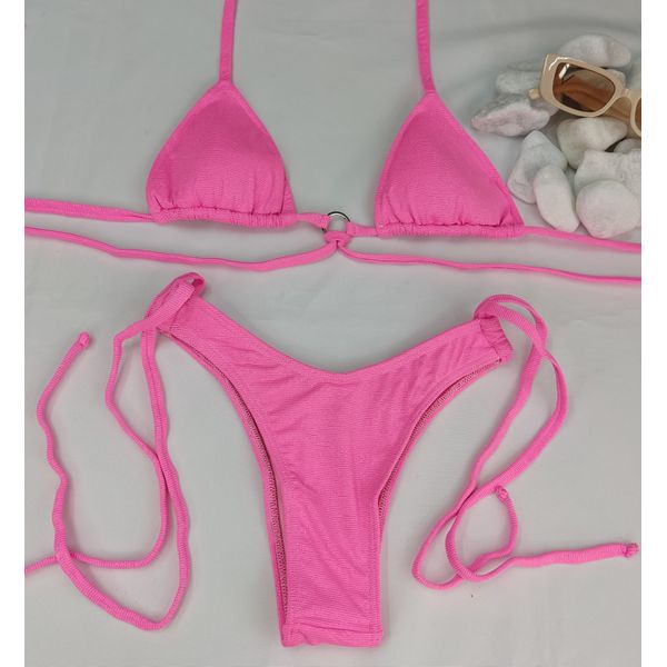 Conjunto Manu Lurex Rosa Bebê