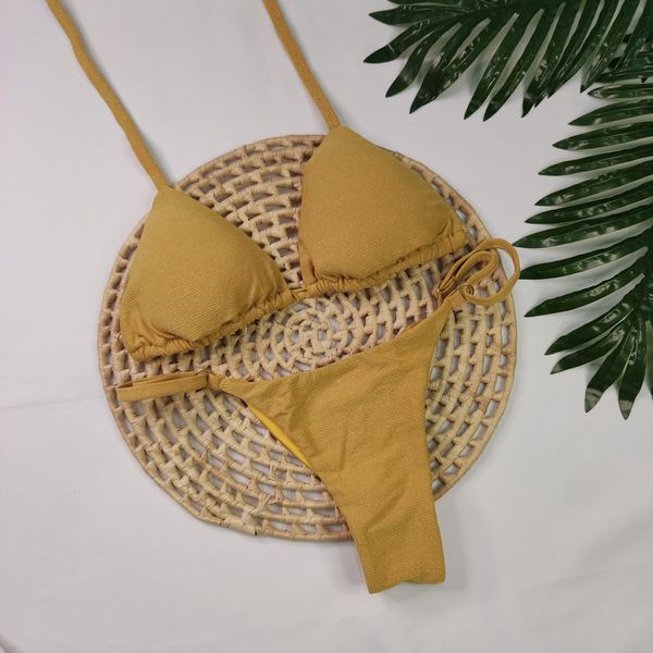 Conjunto Summer Lurex Mostarda