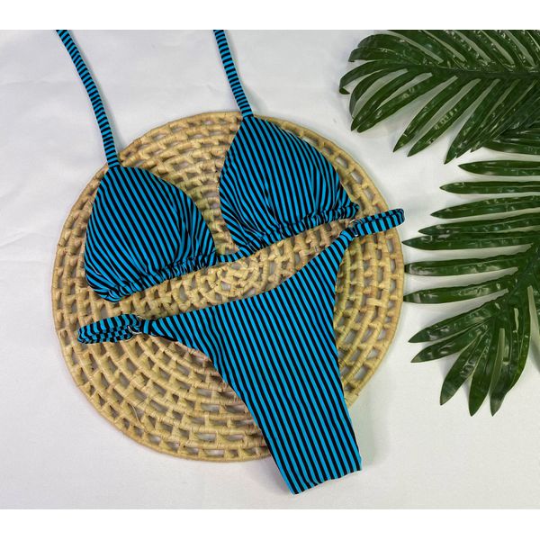 Conjunto Summer Listrado Azul 