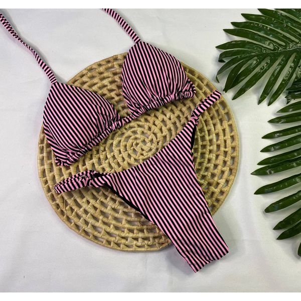 Conjunto Summer Listrado Rosa