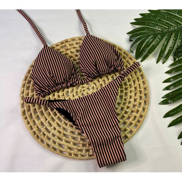 Conjunto Summer Listrado Nude