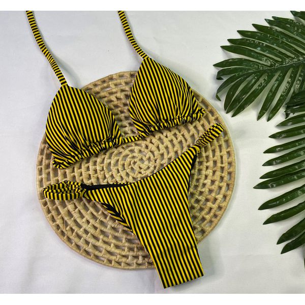 Conjunto Summer Listrado Amarelo
