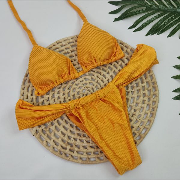 Conjunto Taiti Ouro Maldivas Canelado