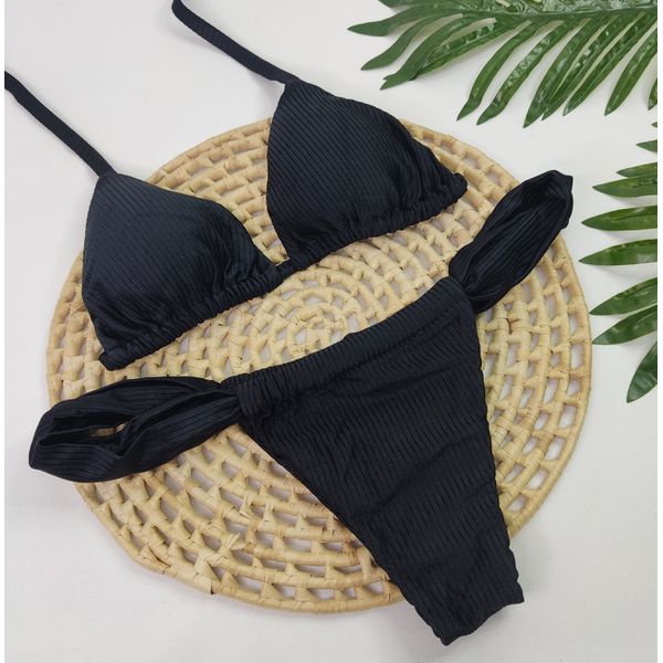 Conjunto Taiti Preto Canelado