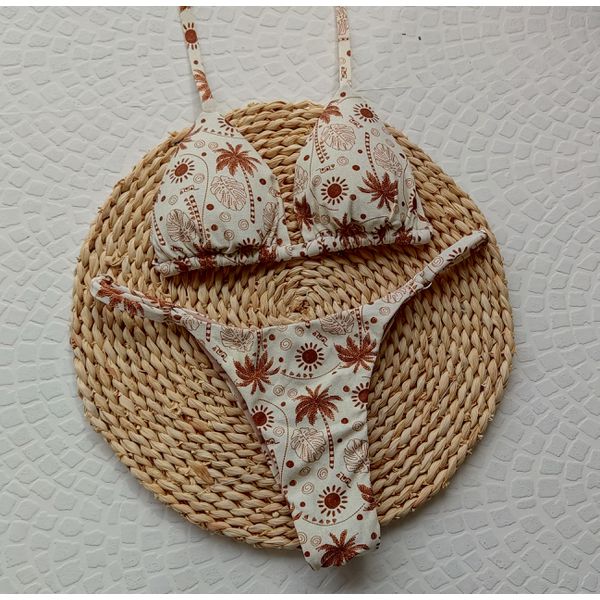 Conjunto Summer Coqueiro Marrom