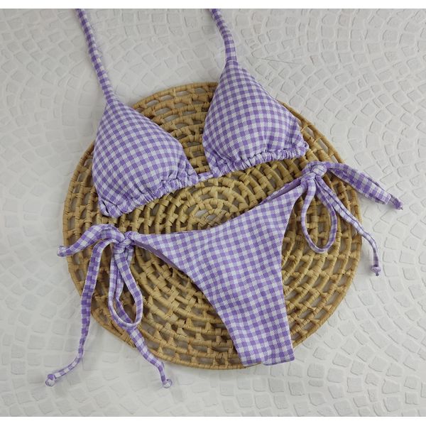 Lacinho Summer Xadrez Lavanda