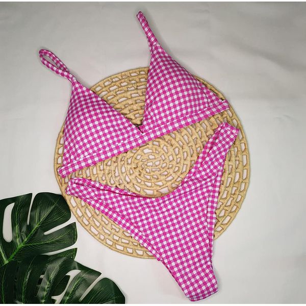New Comfort Xadrez Rosa