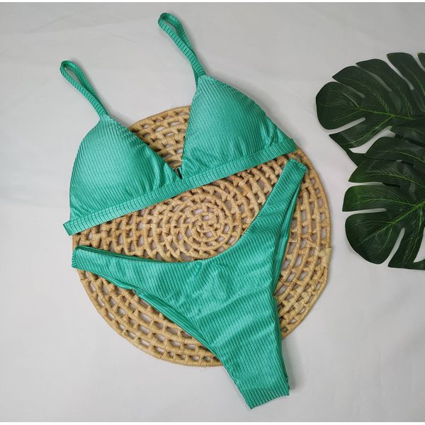 New Comfort Verde Água Canelado