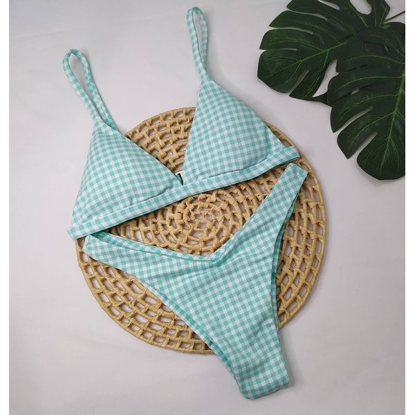 New Comfort Xadrez Verde Agua