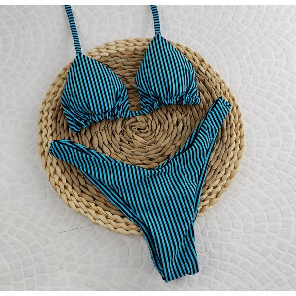 Conjunto Liz Listrado Azul