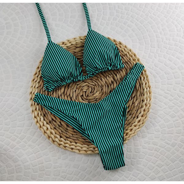 Conjunto Liz Listrado Verde