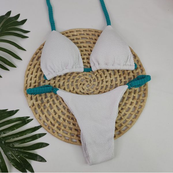 Conjunto Summer Firenze Branco com Azul Tiffany