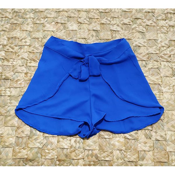 Short Transpassado Azul Royal