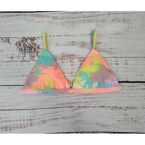 Top Triângulo Fixo Tie Dye Colors