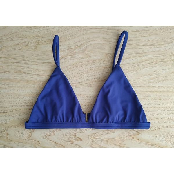 Top Triângulo Fixo Azul Royal