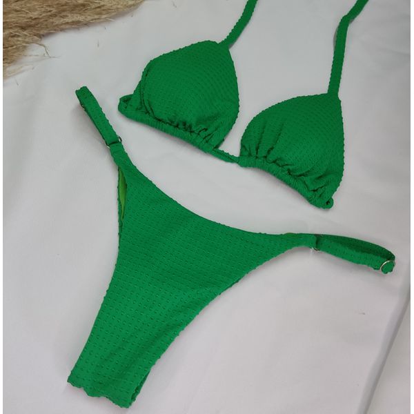 Conjunto Summer Dots Verde Bandeira