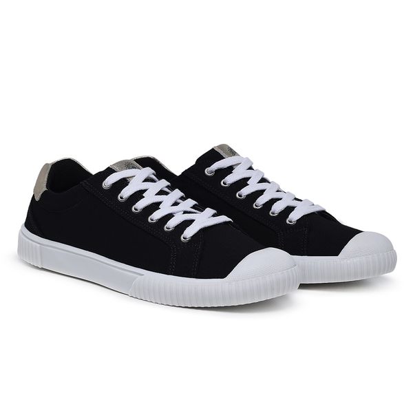 Tenis Feminino Casual Carmina Morana- Preto com Dourado