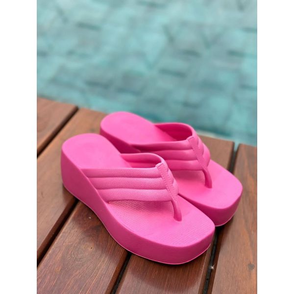 Anabela Tamanco 8 cm Super Leve e Macio_100- Rosa