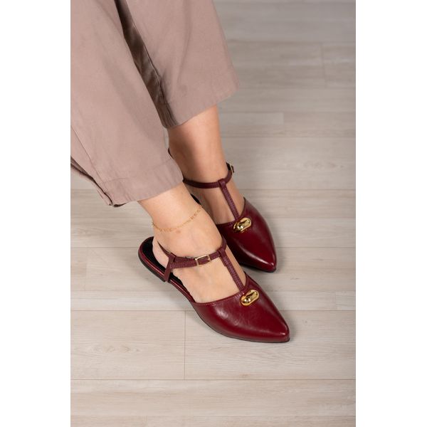 Sapatilha Slingback Peça_3246- Marsala