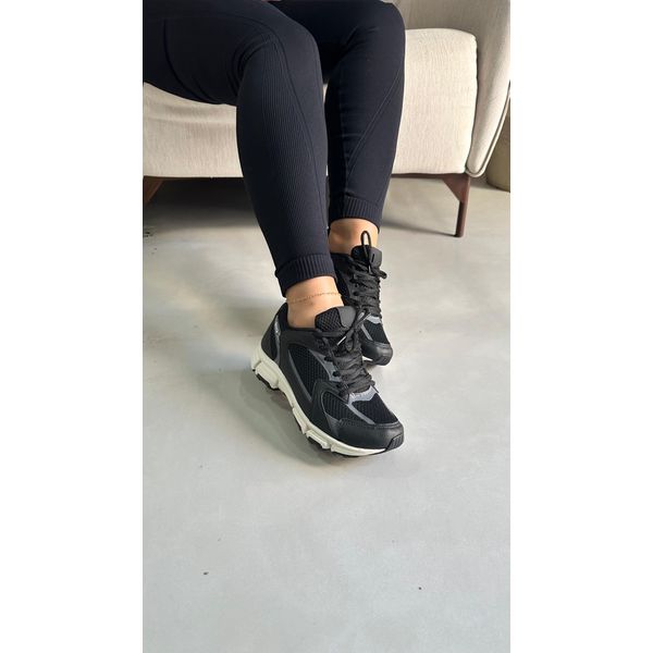 Tênis Esportivo Sk810_3293- Preto/ Prata