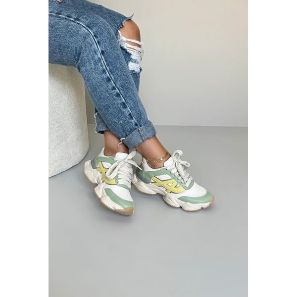 Tênis Chunky A10440_3302- Off/ Verde