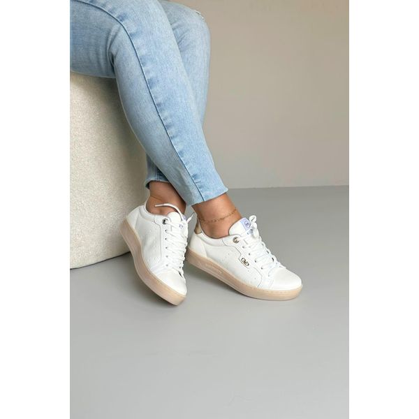 Tênis Via Marte Detalhe Strass_3365- Branco/Ouro