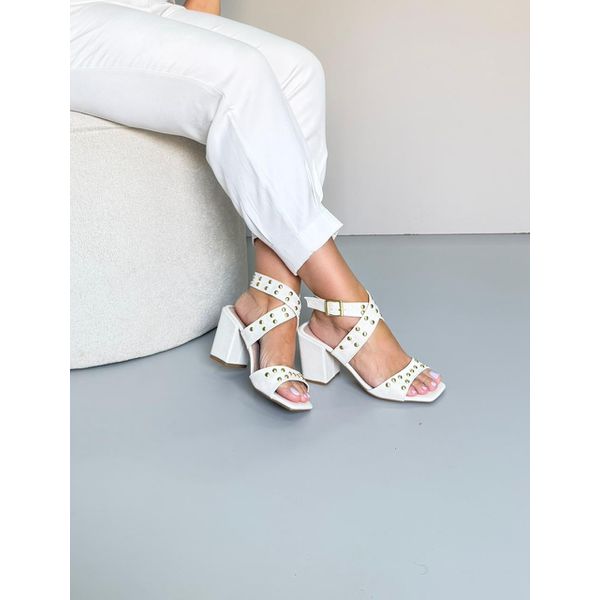 Sandália X Tachas 8 cm_3459- Off