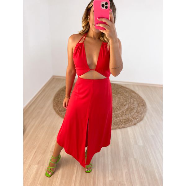 VESTIDO SANDRA VERMELHO