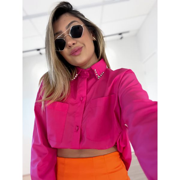 CAMISA STRASS Pink CAROLLA FERRARO