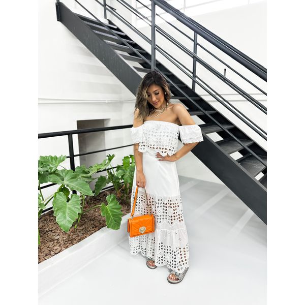 CONJUNTO SAIA RENDA MIDI CAROLLA FERRARO