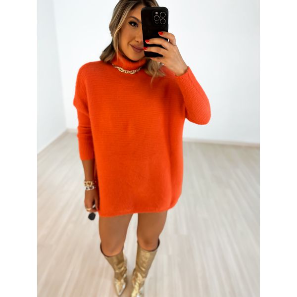 Robe pull store orange fluo