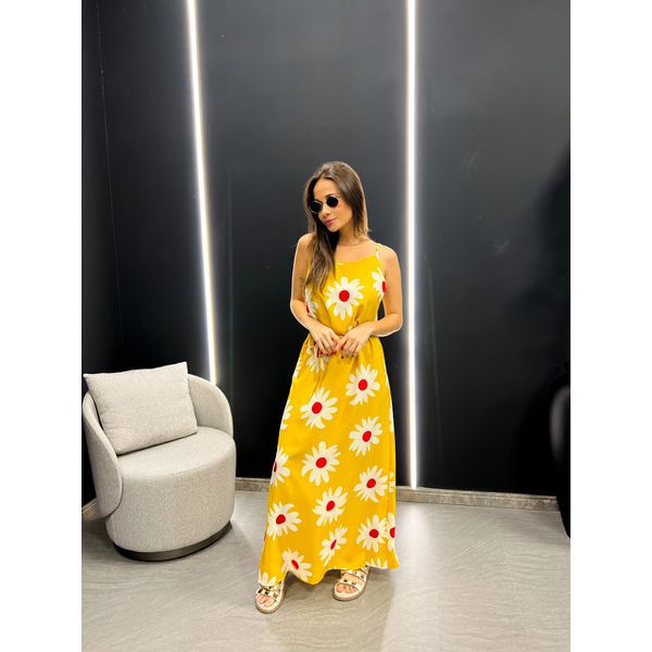 Vestido de alcinha amarelo on sale